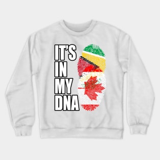 Guyanese And Canadian Mix Heritage DNA Flag Crewneck Sweatshirt